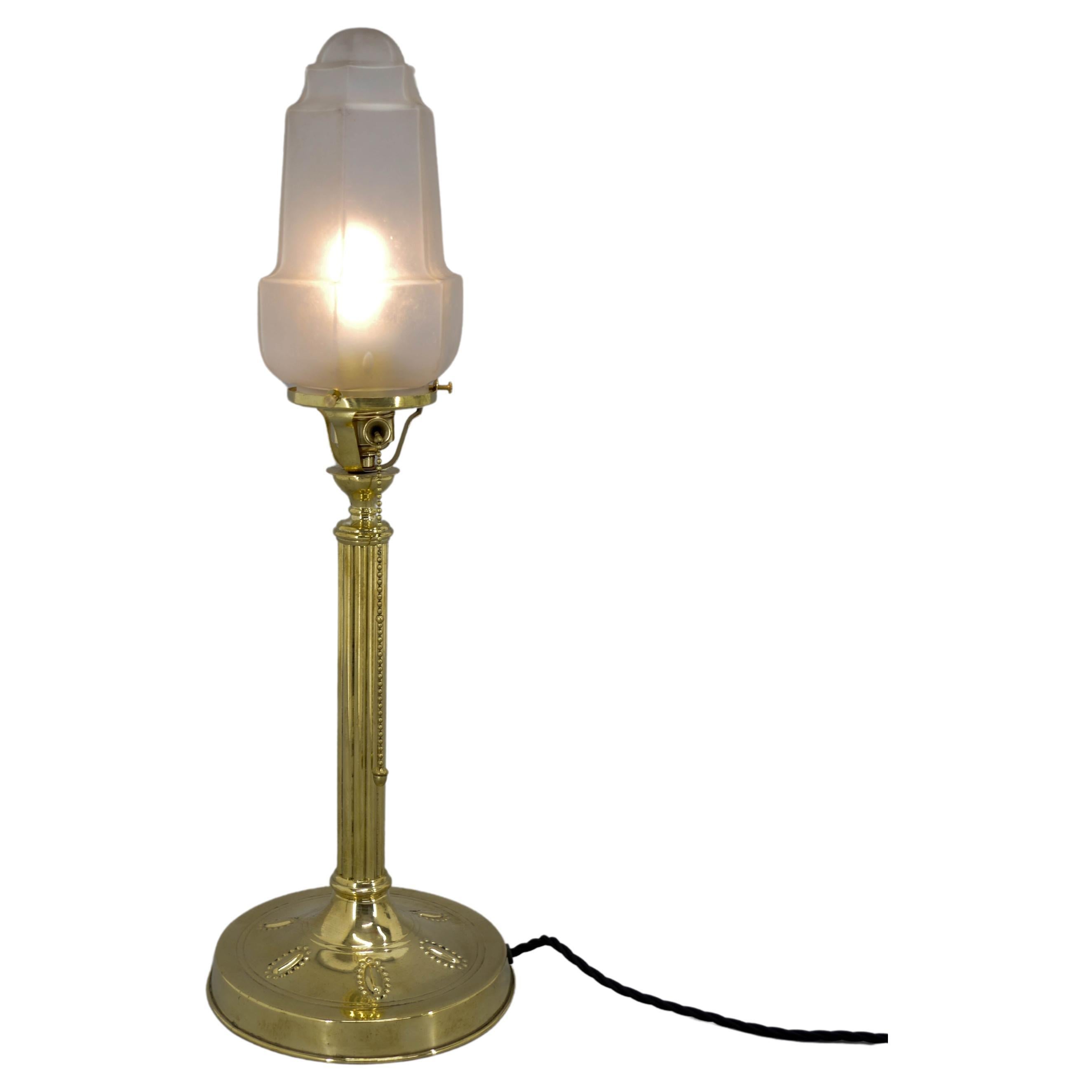 Jugendstil-Tischlampe, 1910er Jahre, restauriert