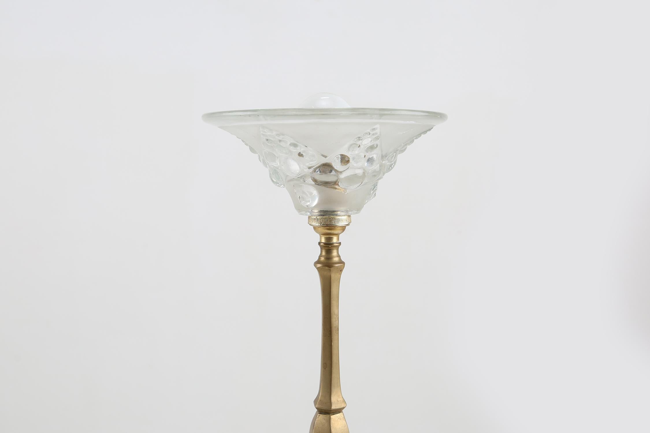 Laiton Lampe de table Art Nouveau, 1920 en vente