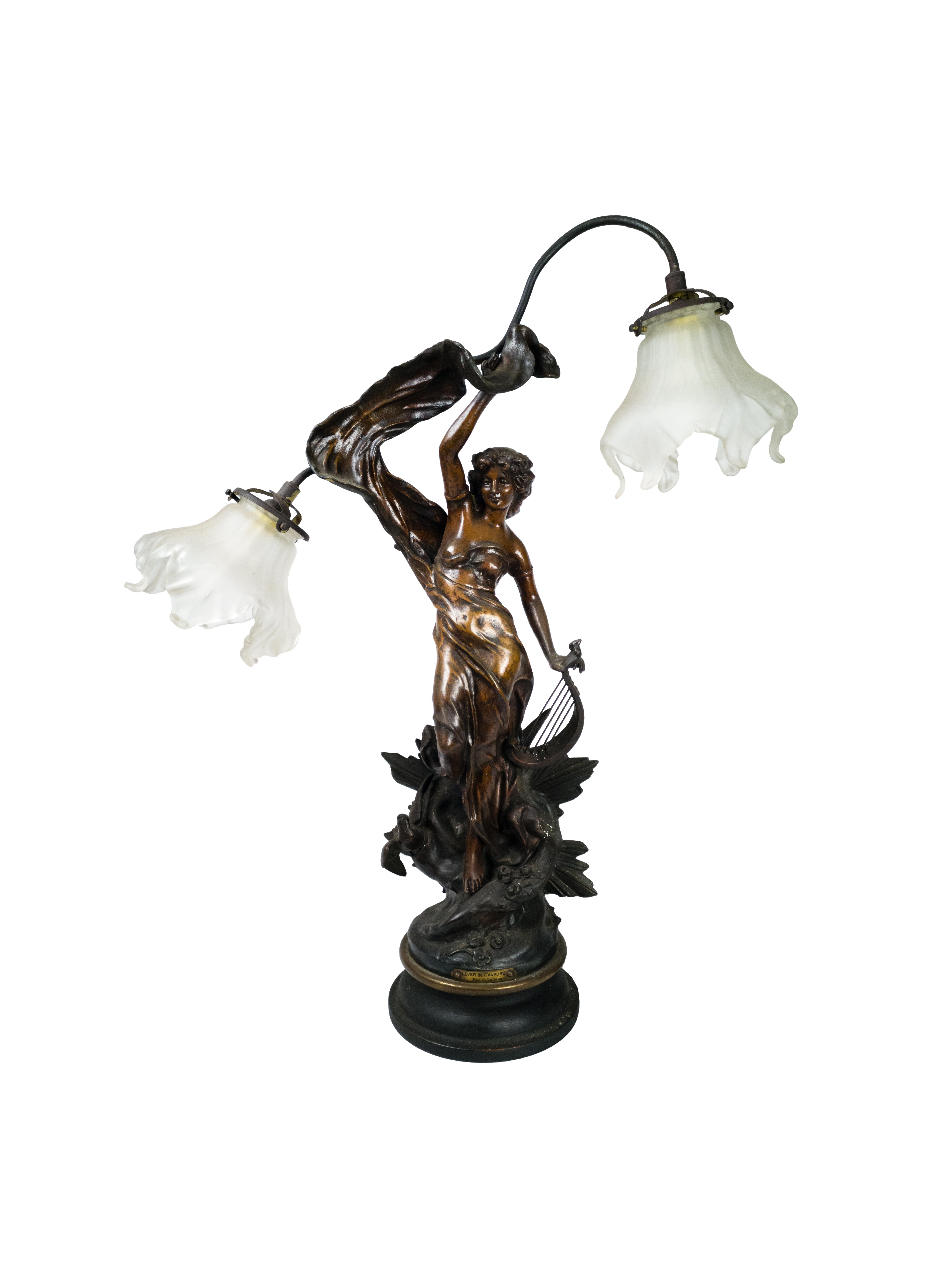  Lampe de table Art Nouveau de Julien Causse, 1889 en vente