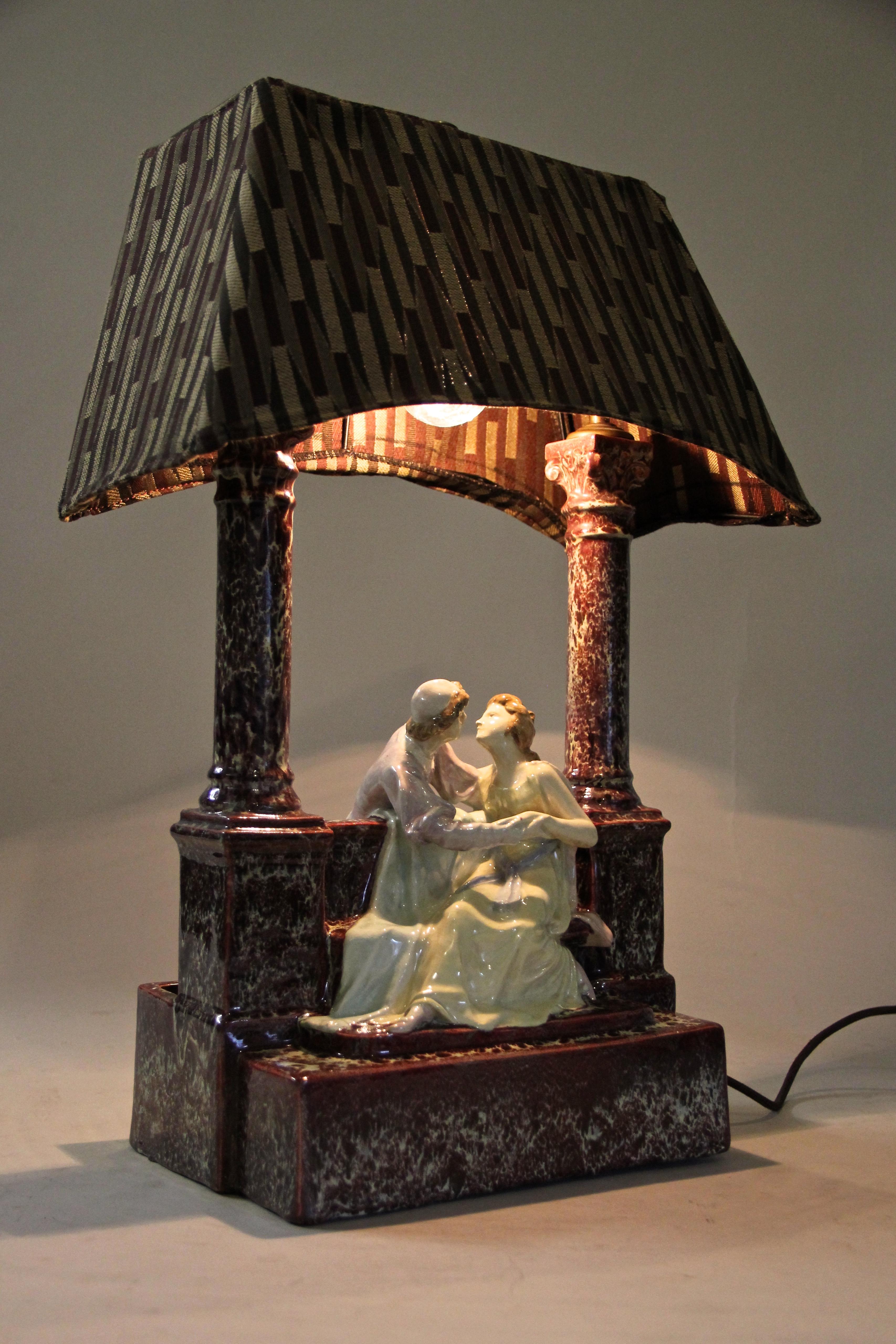 Art Nouveau Table Lamp by Wiener Kunstkeramische Werkstätte, Vienna circa 1915 6