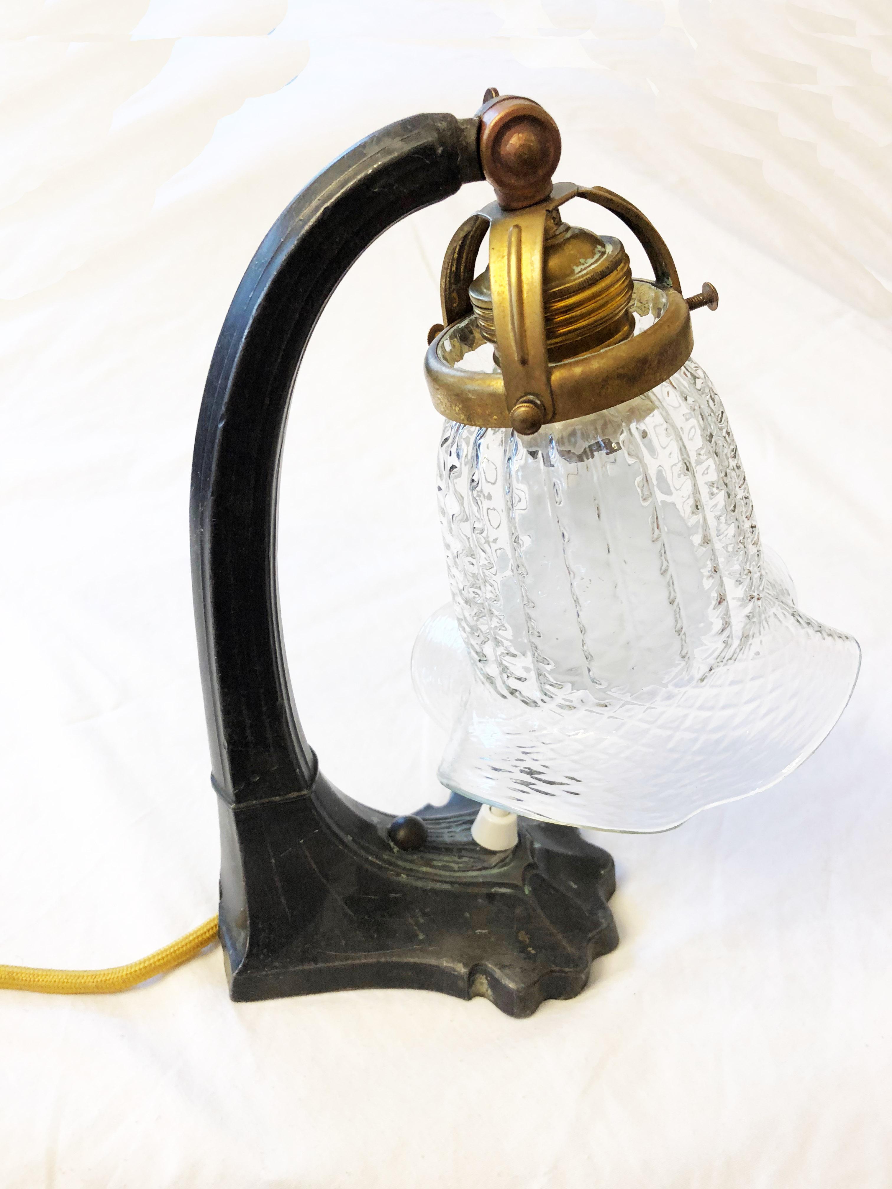 Art Nouveau Tischlampe (Zinn)