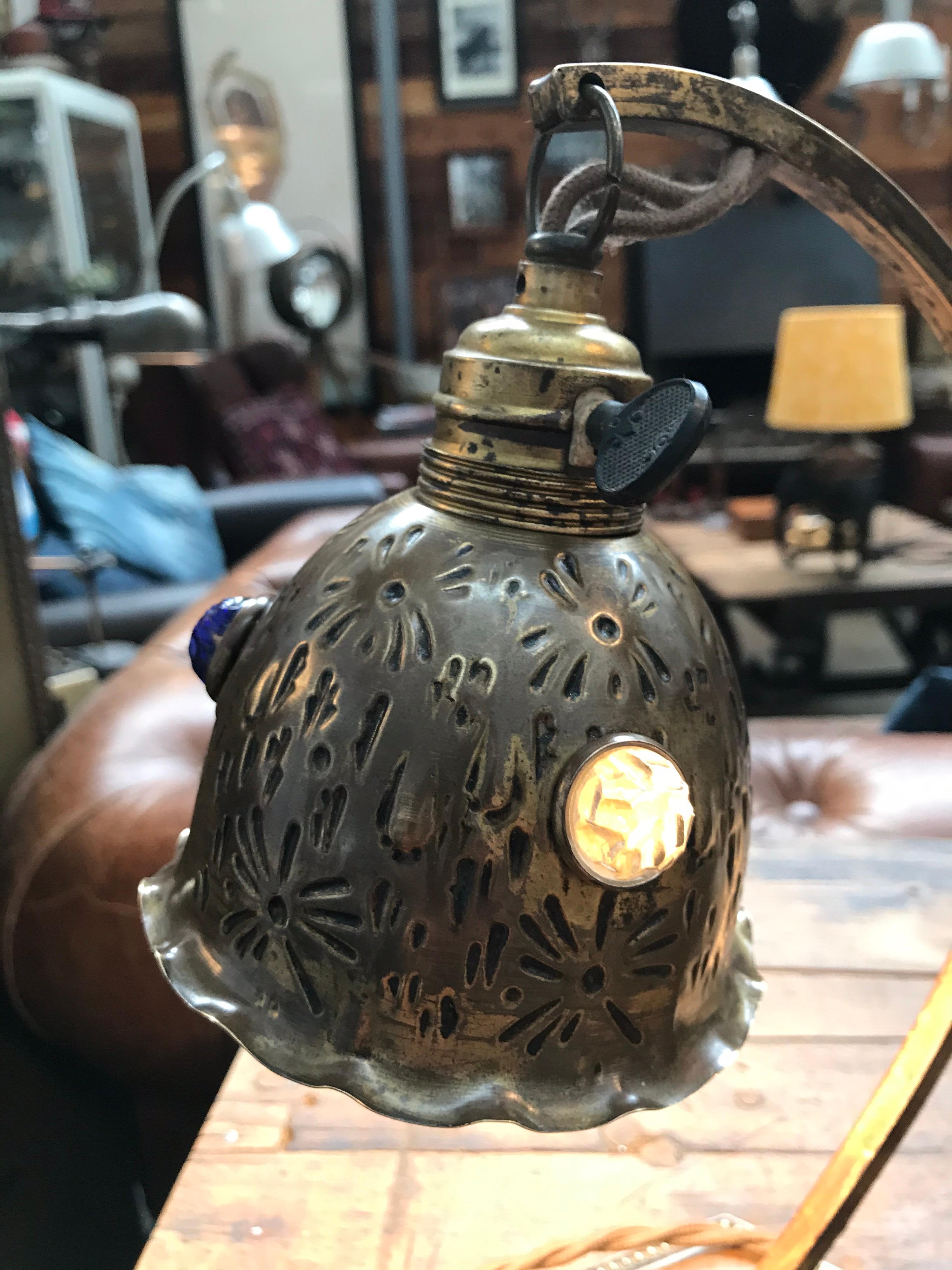 Art Nouveau Table Lamp from the 1920s in Copper and Brass 8
