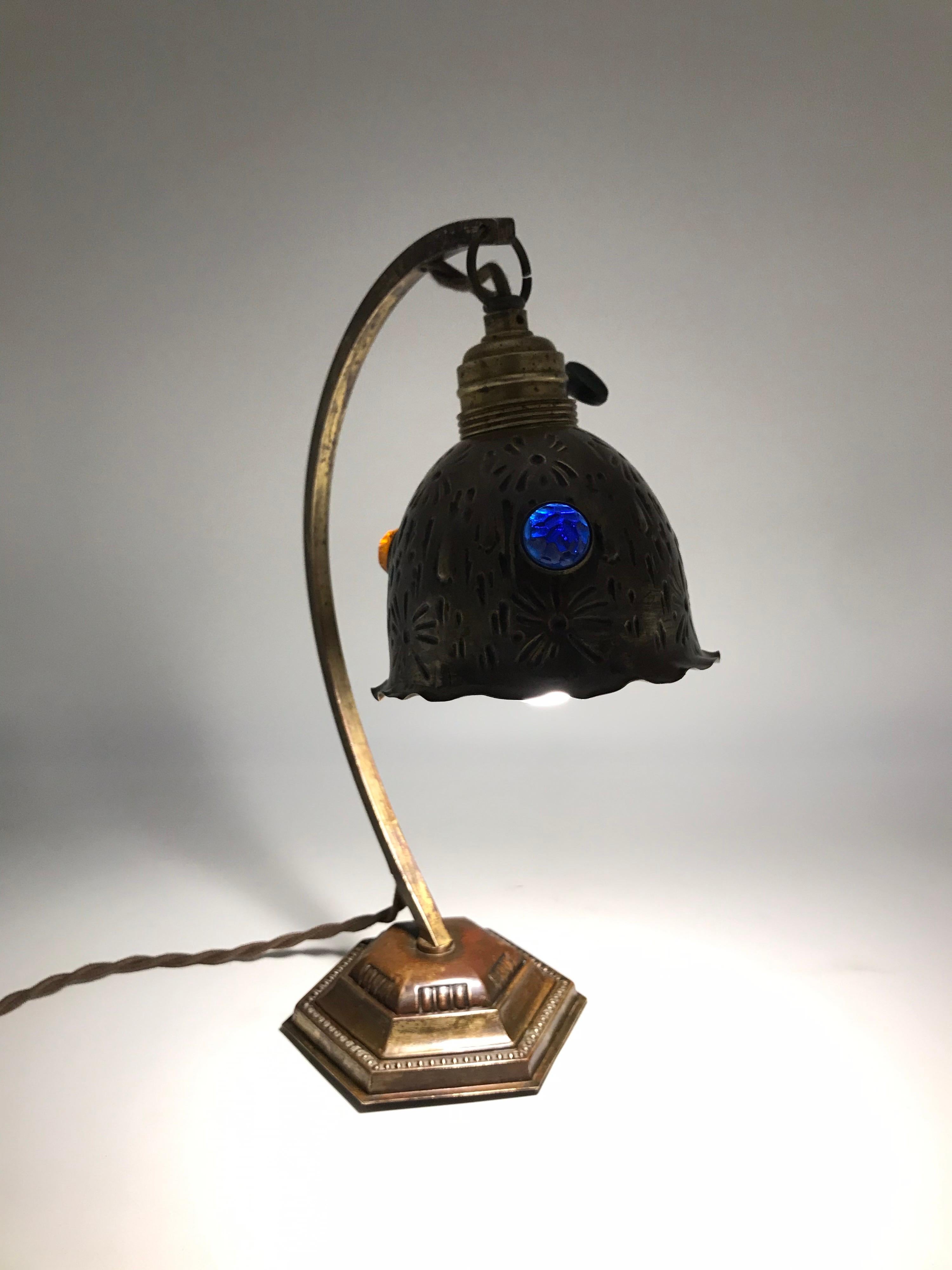 Art Nouveau Table Lamp from the 1920s in Copper and Brass 1