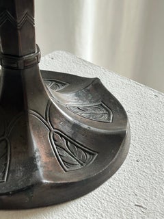 Art Nouveau Table Lamp in Bronzed Zinc, Denmark, c.1910