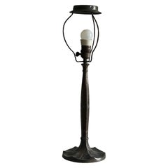 Art Nouveau Table Lamp in Bronzed Zinc, Denmark, c.1910
