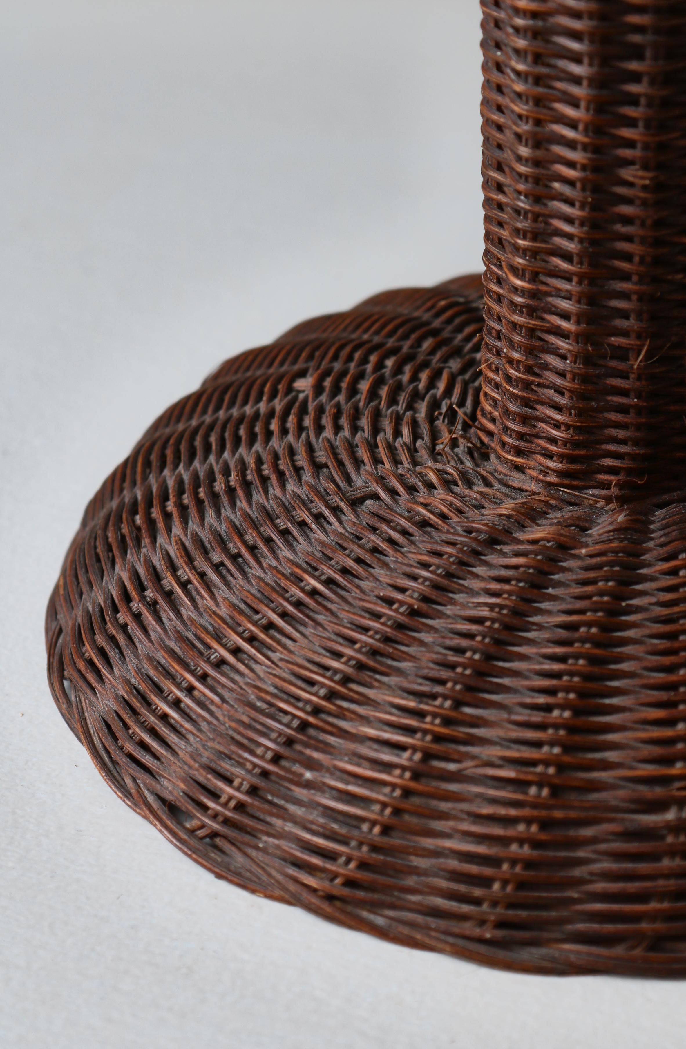 Lampada da tavolo Art Nouveau in rattan di Lund & Lawerentz, Danimarca, anni '30 in vendita 2