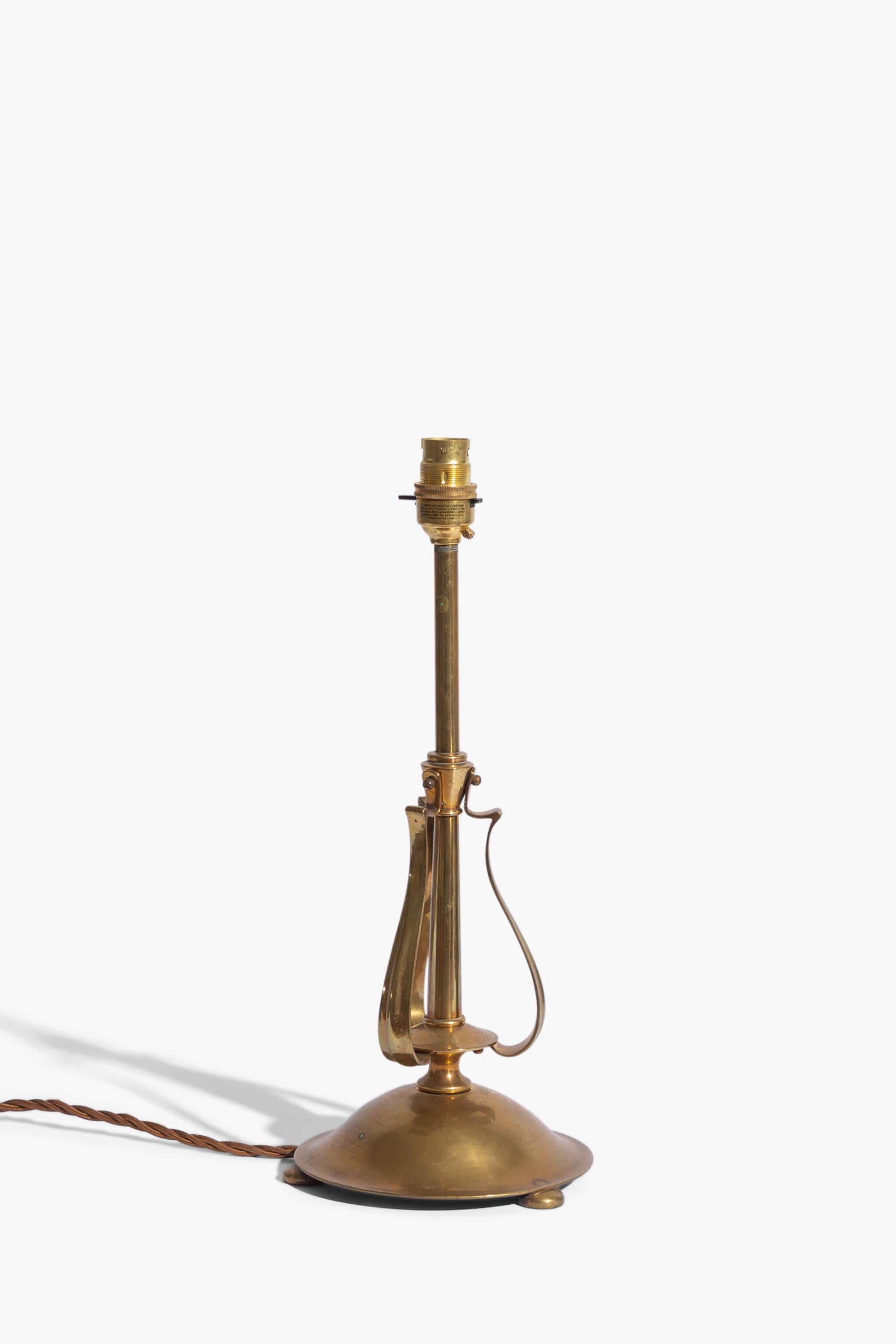 Lampe de table Art Nouveau à la manière de Was Benson Bon état - En vente à London, GB