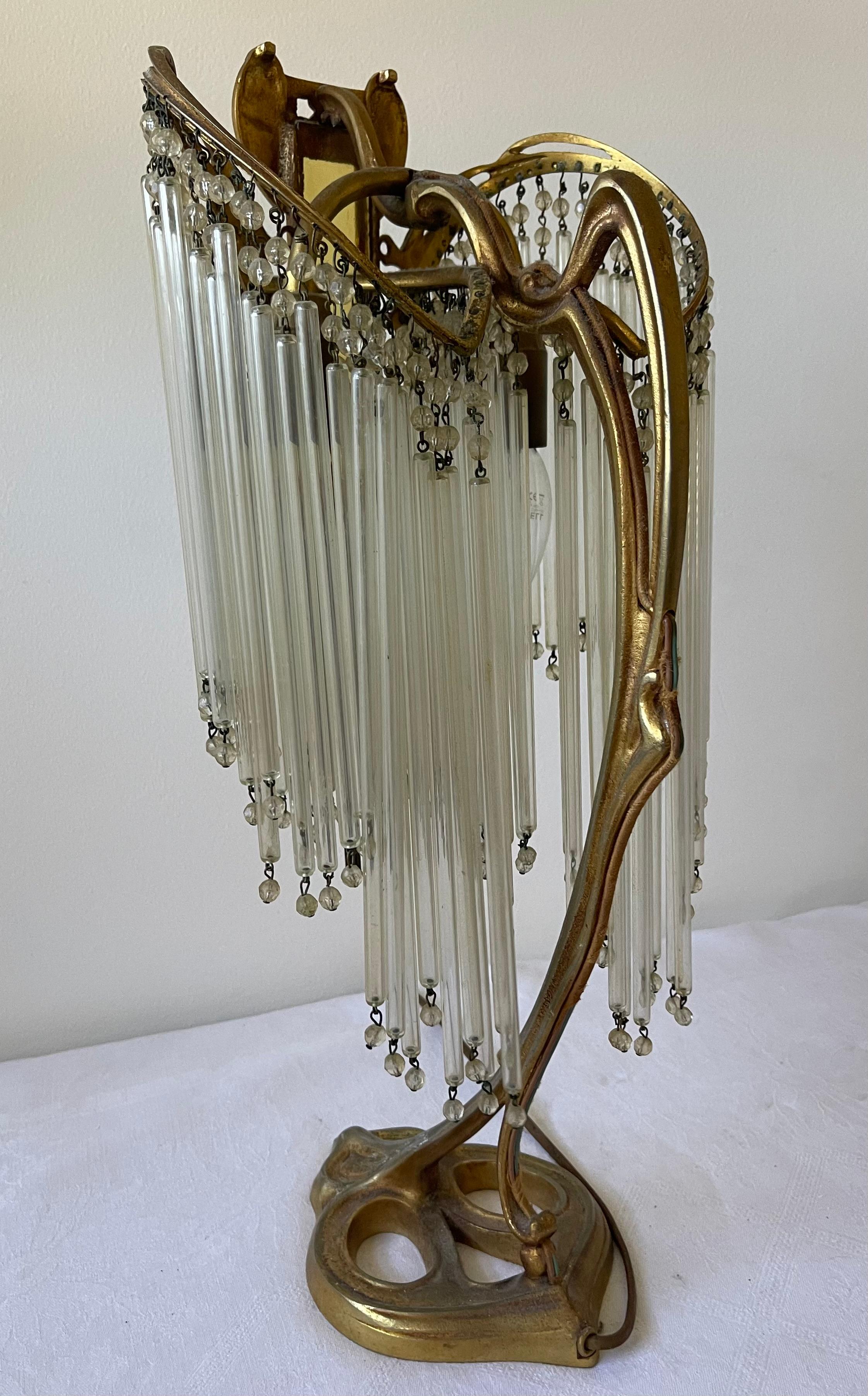Art nouveau Lampe de table Art Nouveau dans le style de Hector Guimard