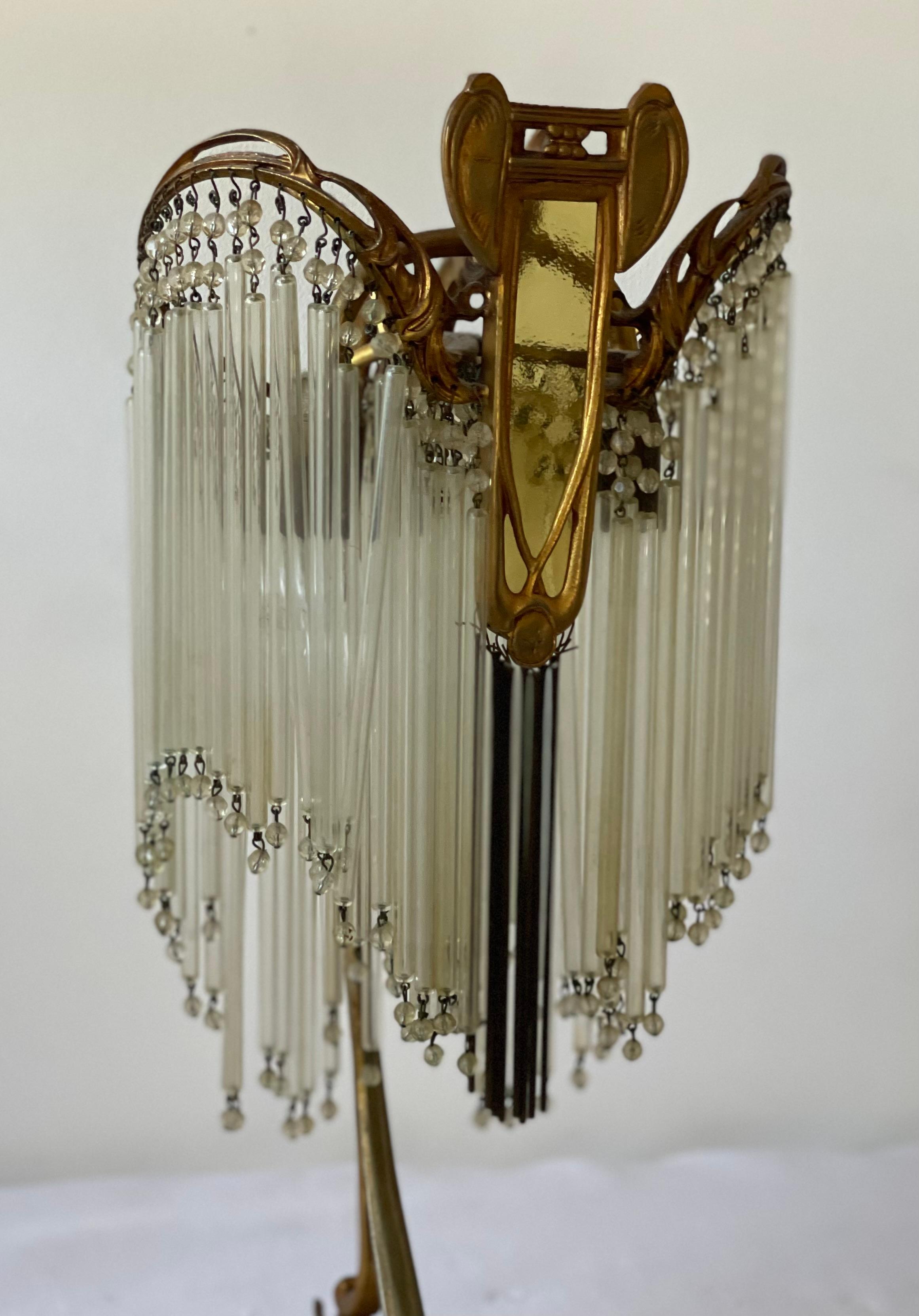 French Art Nouveau Table Lamp in the Style of Hector Guimard