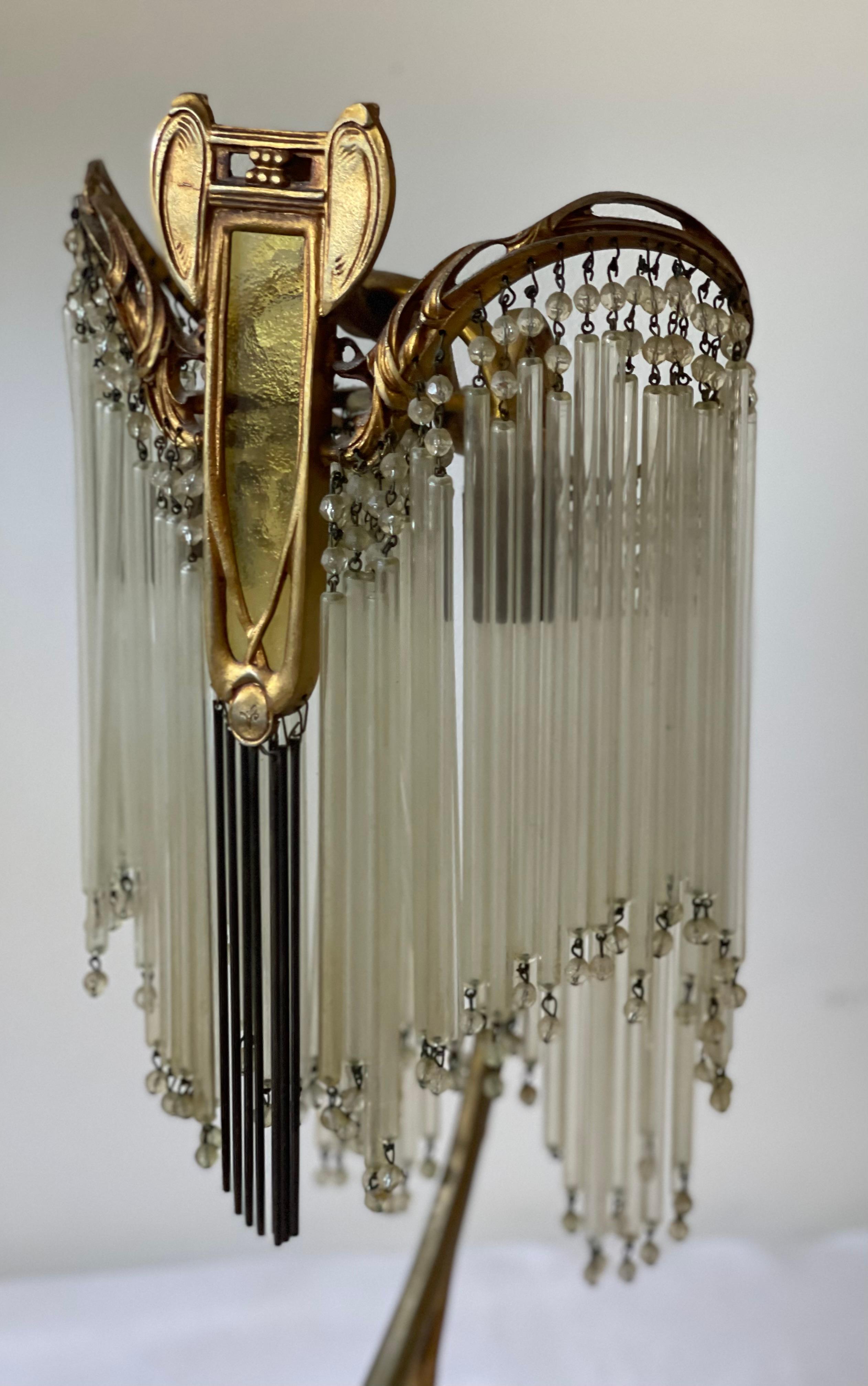 Lampe de table Art Nouveau dans le style de Hector Guimard Bon état à palm beach, FL