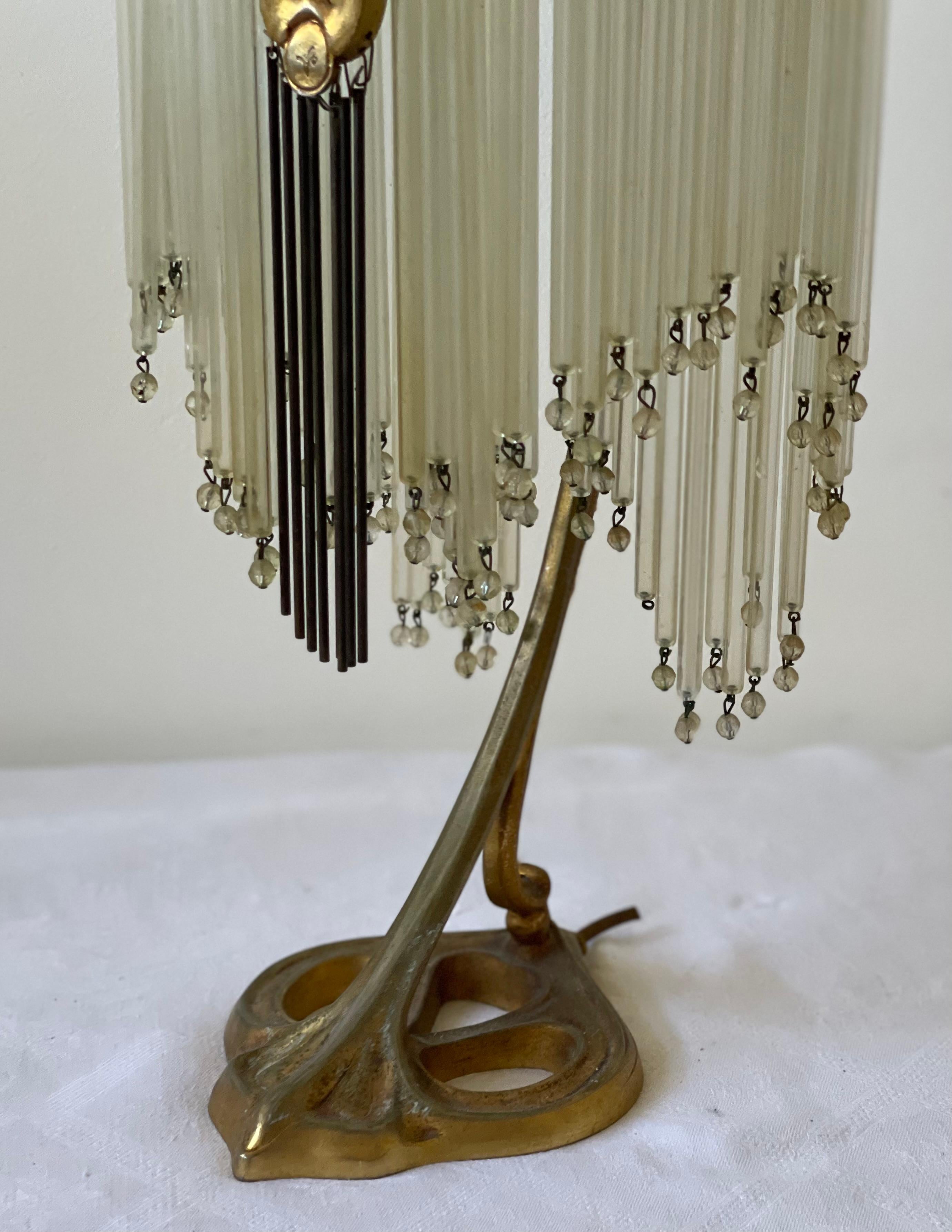 Late 20th Century Art Nouveau Table Lamp in the Style of Hector Guimard