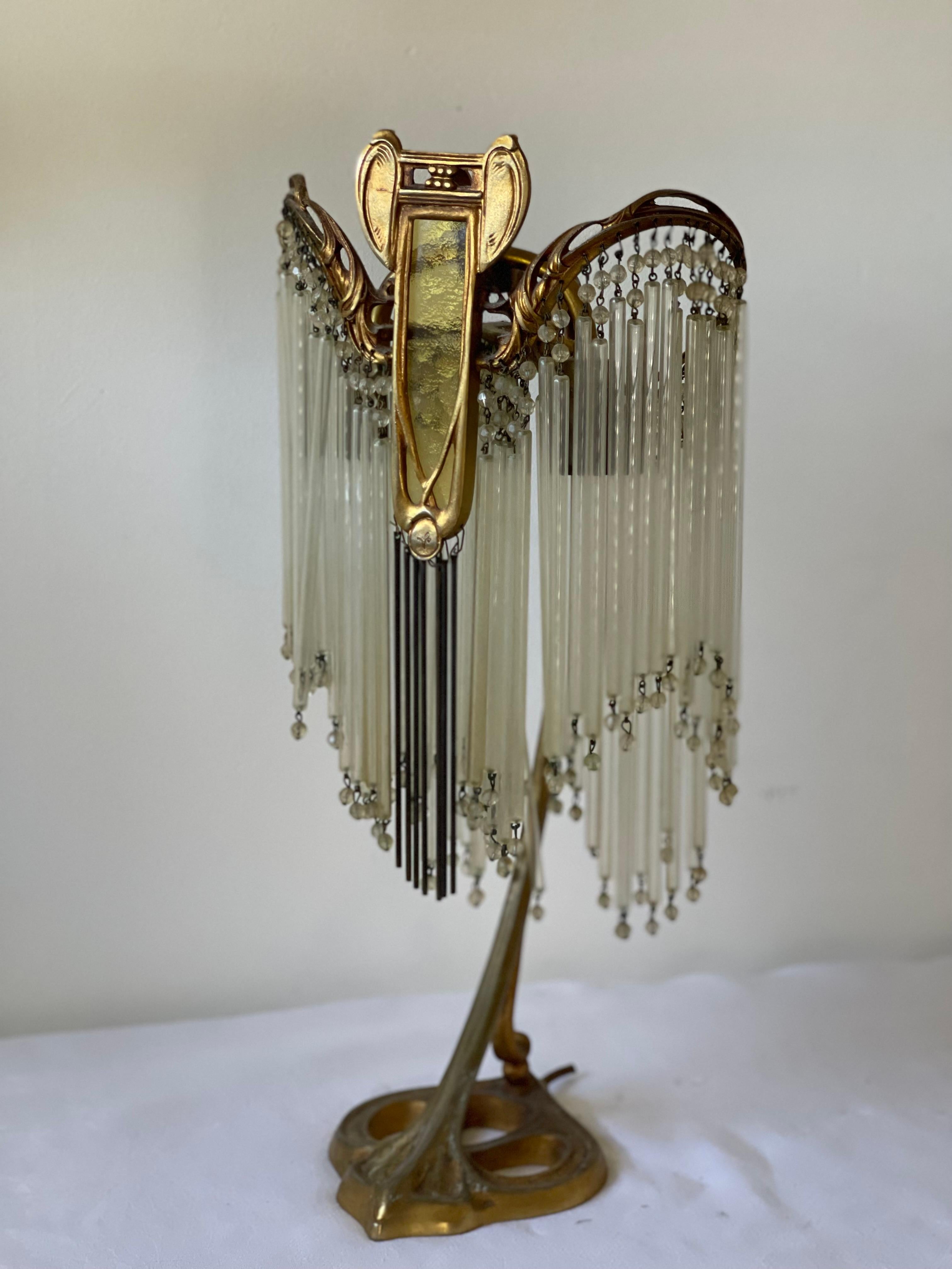 Lampe de table Art Nouveau dans le style de Hector Guimard 1