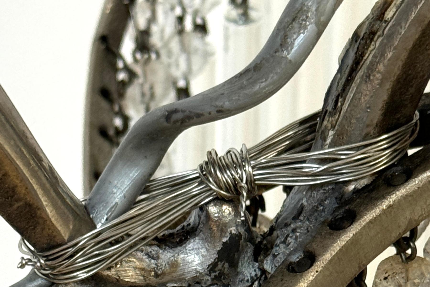 Lampe de table Art Nouveau dans le style de Hector Guimard, réparée 1