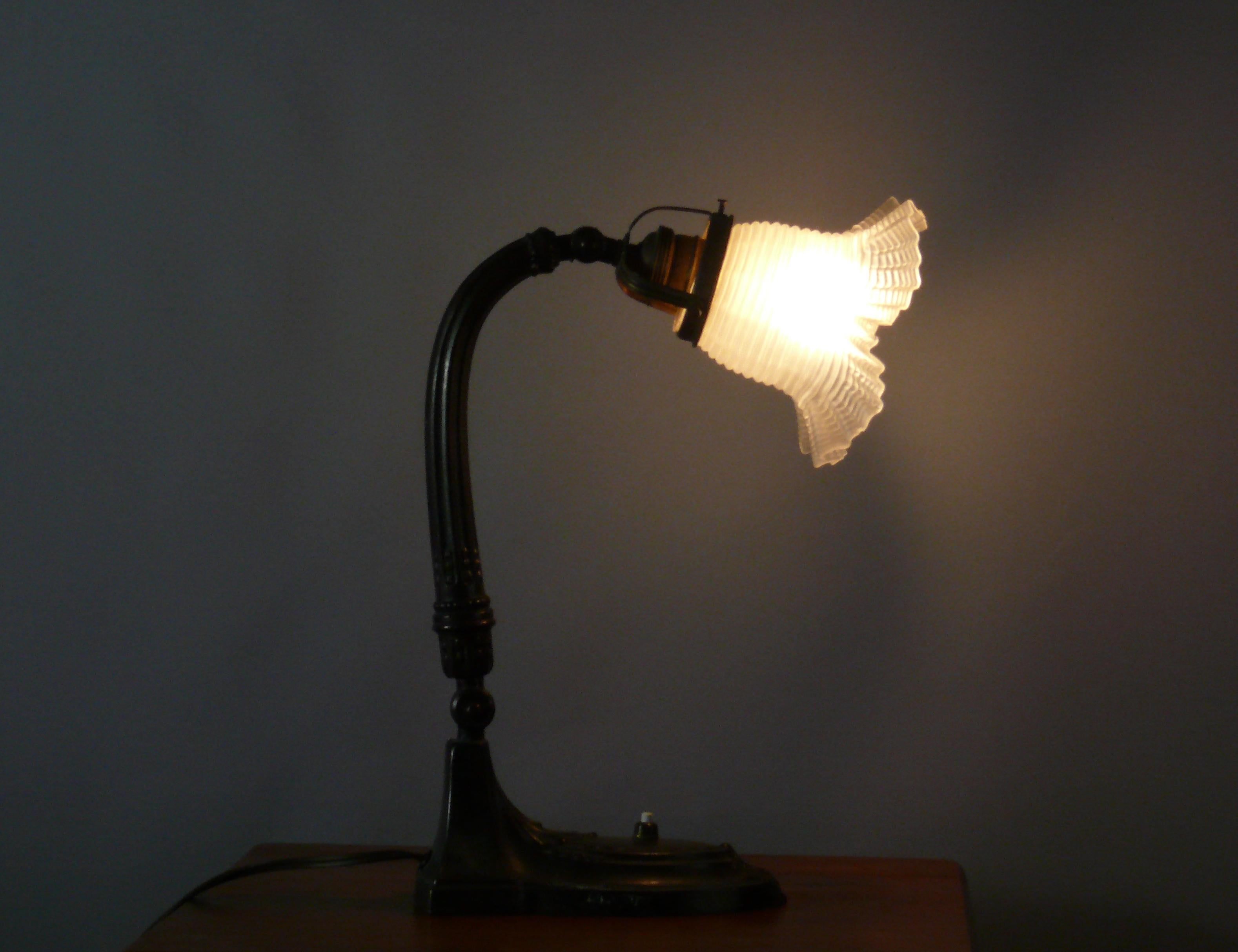 German Art Nouveau Table Lamp / Piano Lamp