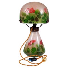 Art Nouveau Table Lamp, Roses Sauvages, Daum Nancy, France, Circa 1905