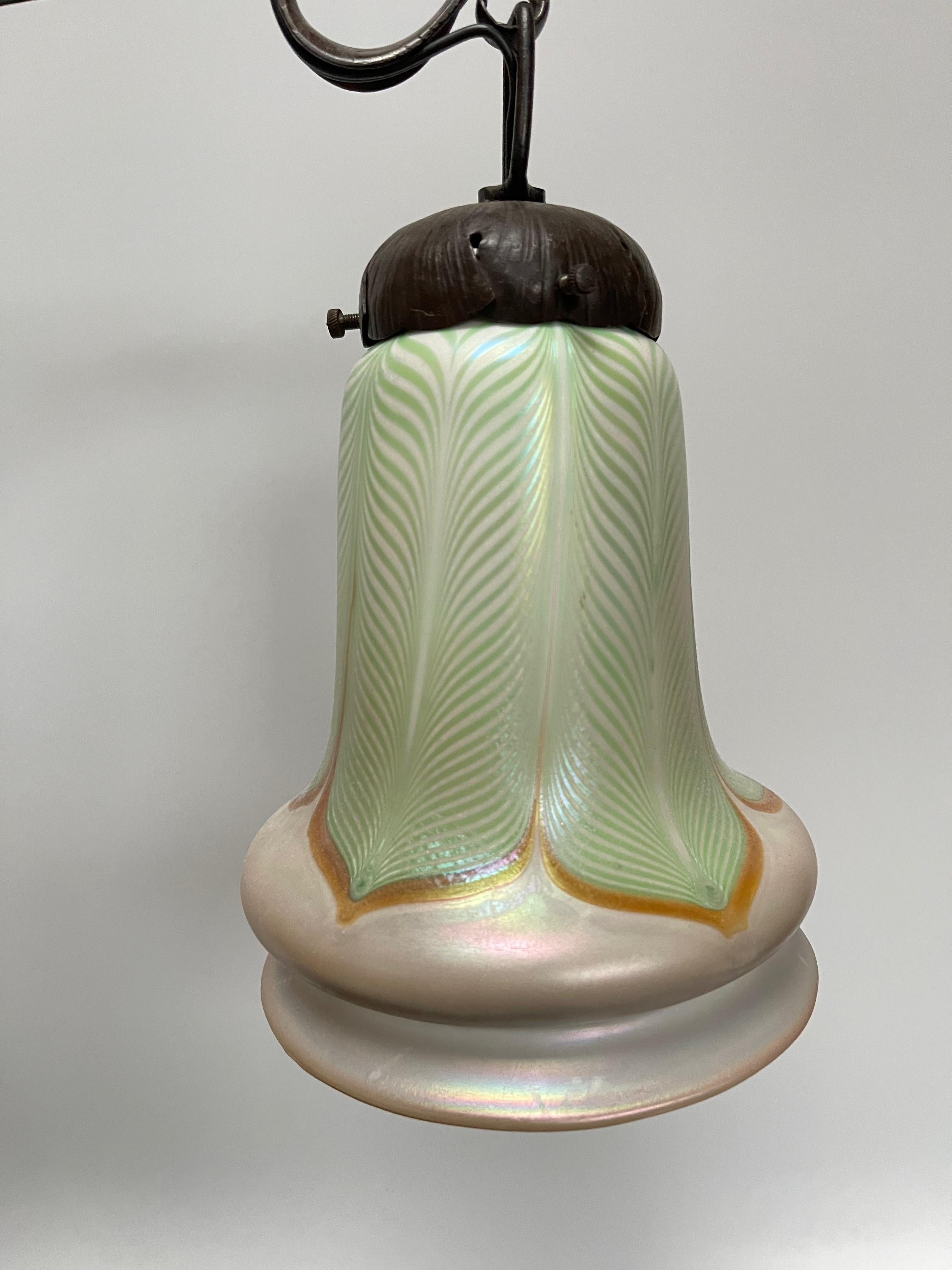 Art Nouveau Table Lamp signed Quezal 1