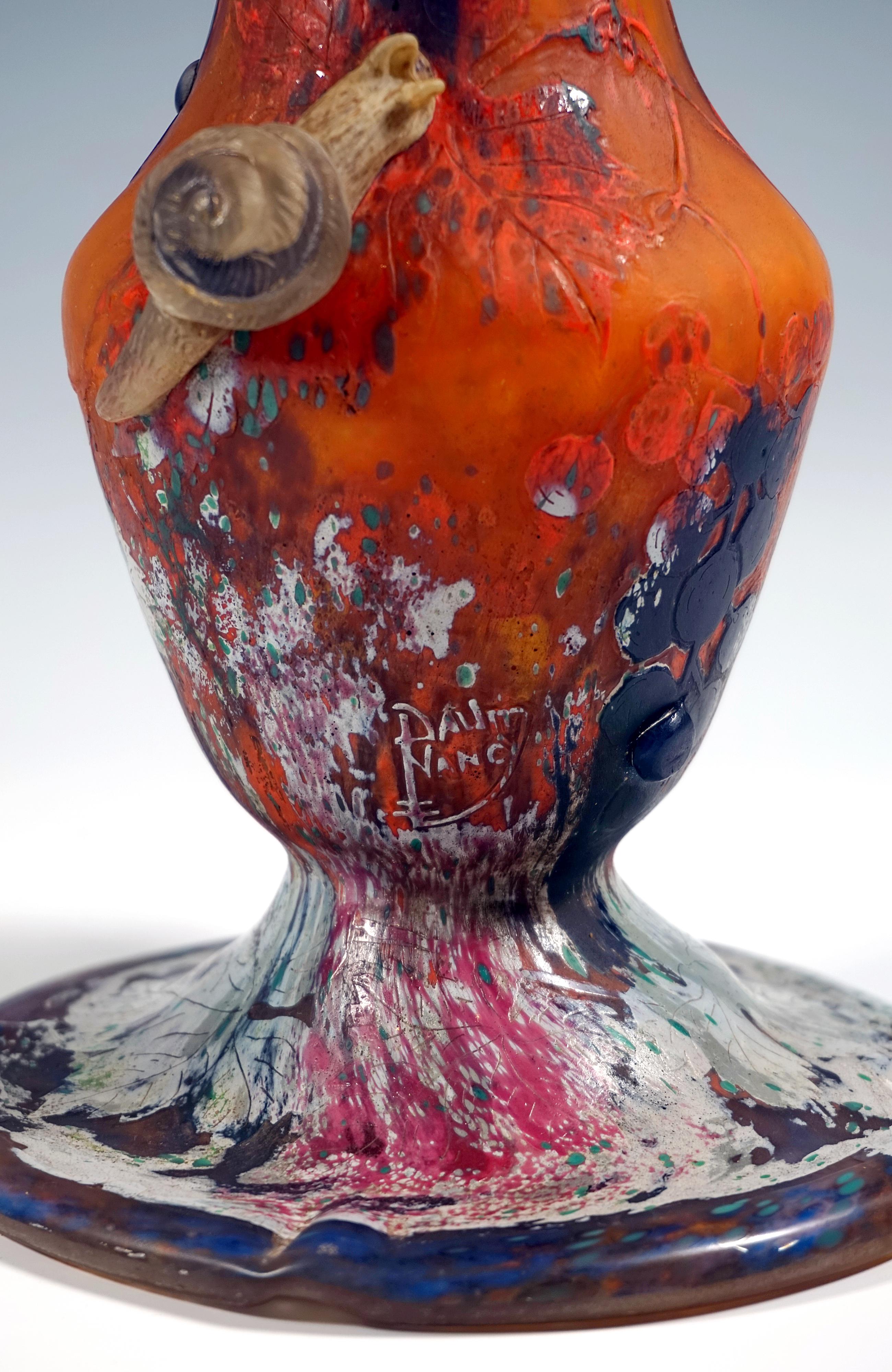 Lampada da tavolo Art Nouveau 'Vignes Et Escargots', Daum Nancy, Francia, Circa 1905 in vendita 8