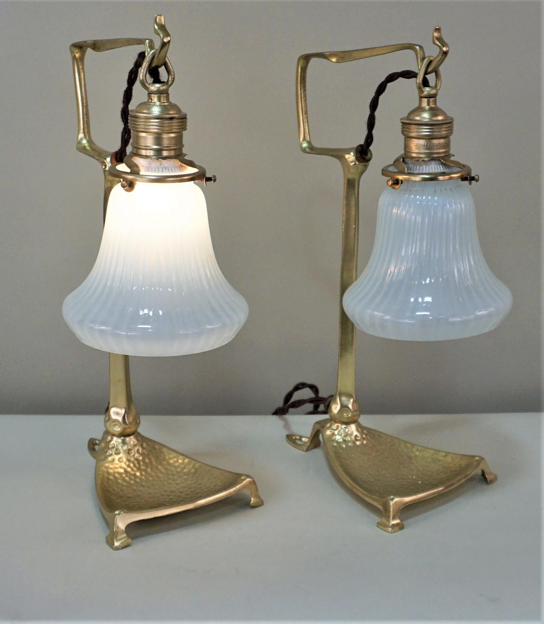 Art Nouveau Table Lamps by Friedrich Adler 2