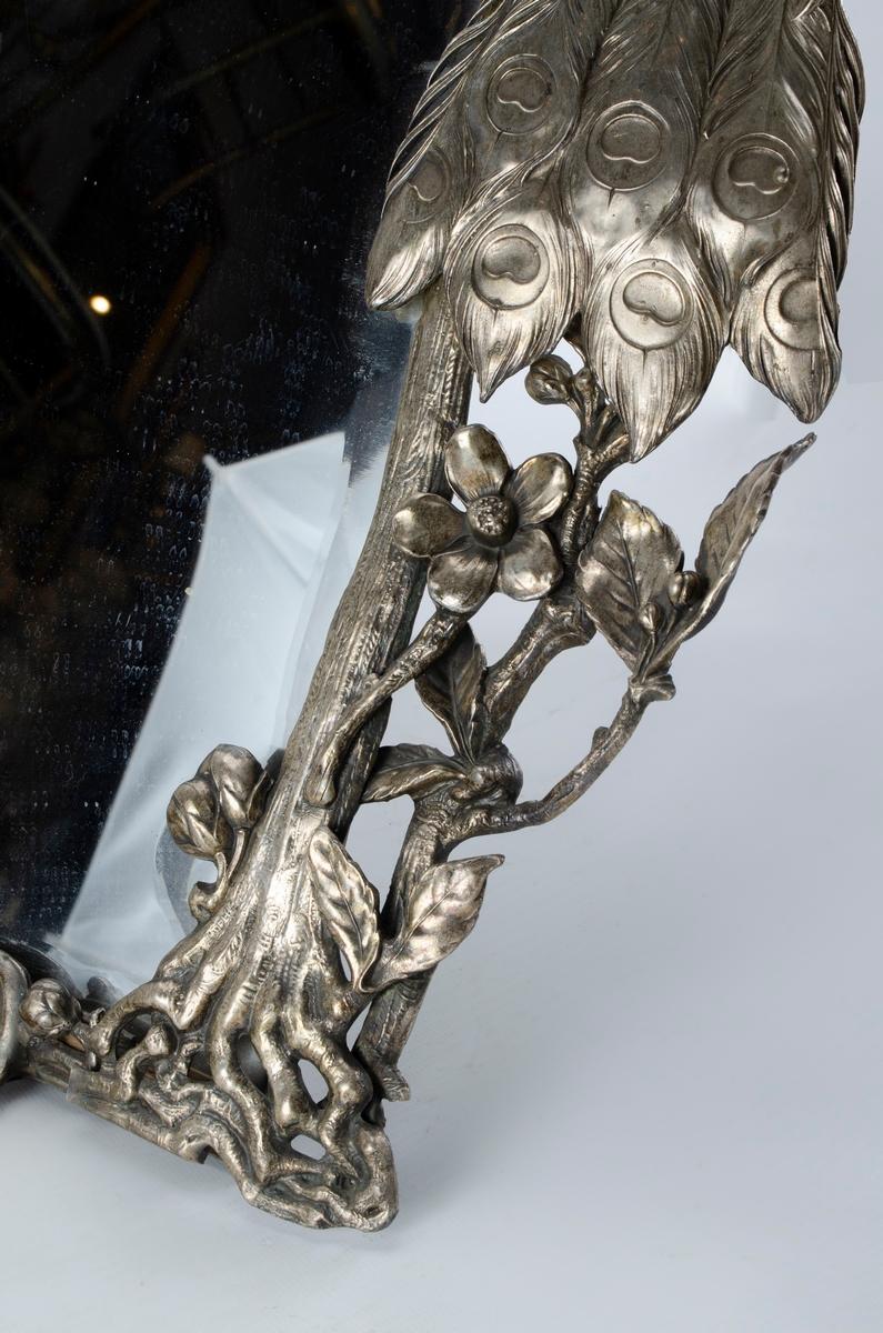 Miroir de Courtoisie Art Nouveau Figure Féminine Table Cosmétique 