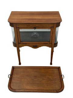 Art Nouveau Tea Cabinet with Serving Tray, 1900s