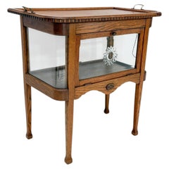 Art Nouveau Tea Cabinet with Serving Tray, 1900s
