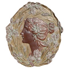 Art Nouveau Terracotta Bas Relief By Ernst Wahliss Wien Austria