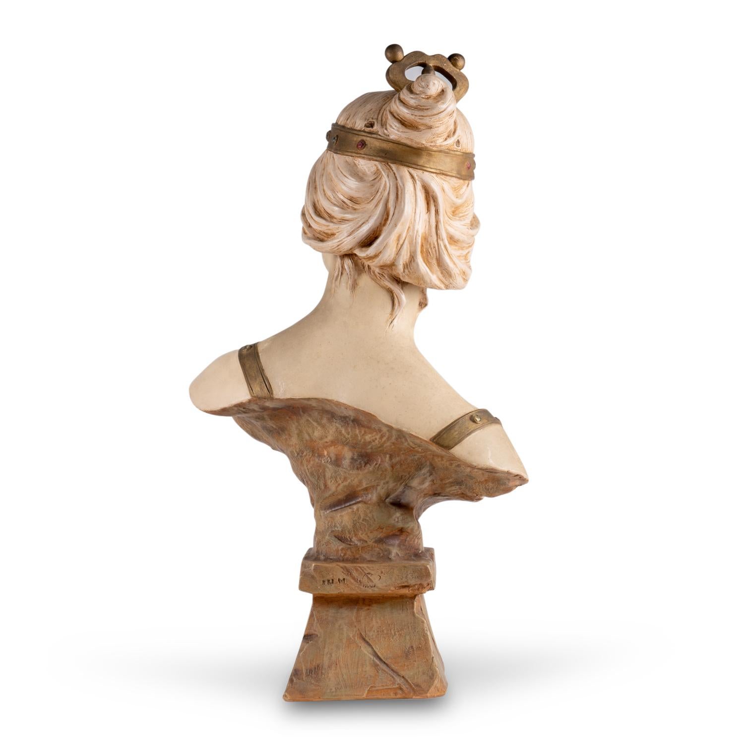 Sculpture en terre cuite Art nouveau, vers 1900. Bon état - En vente à Saint-Ouen, FR