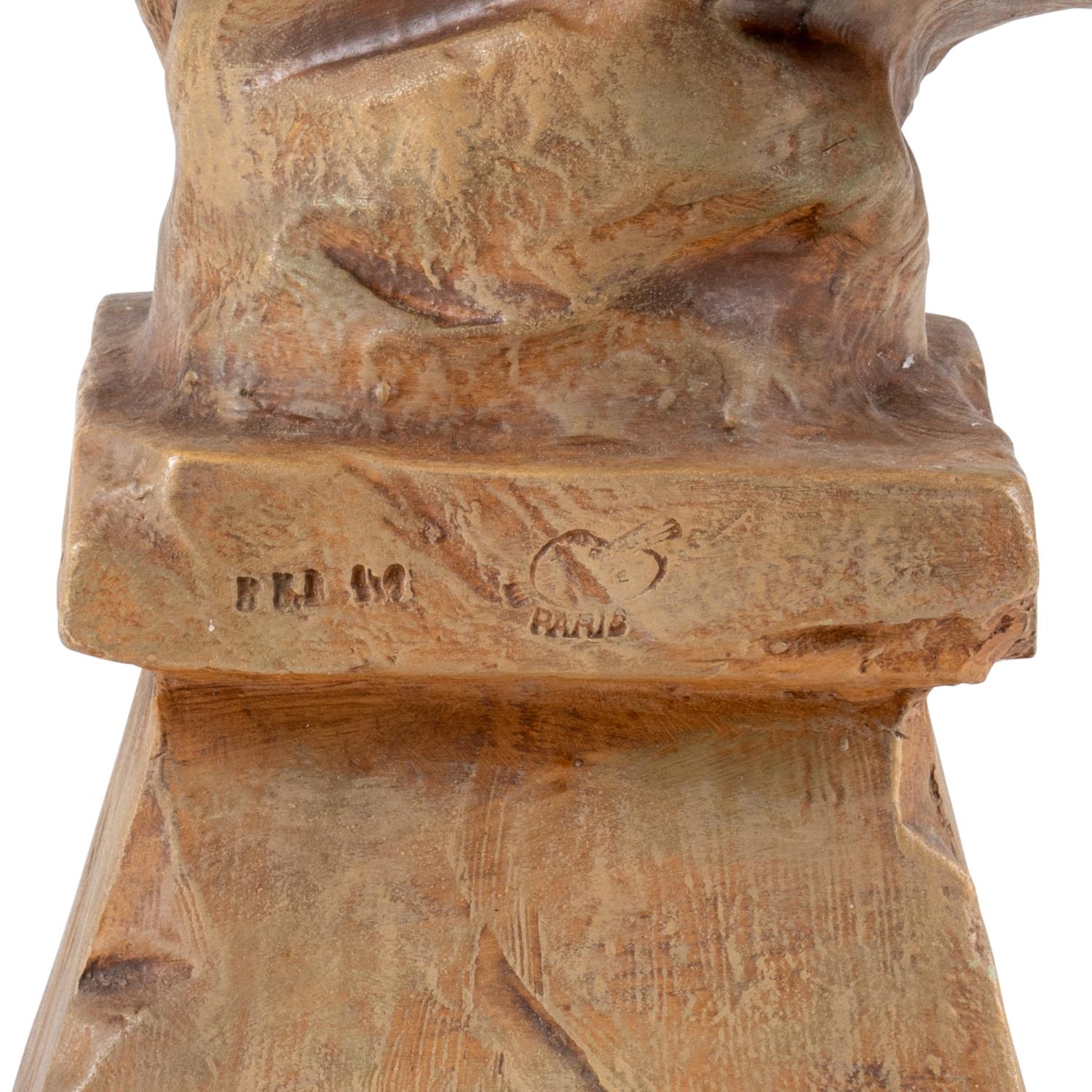 Sculpture en terre cuite Art nouveau, vers 1900. en vente 2