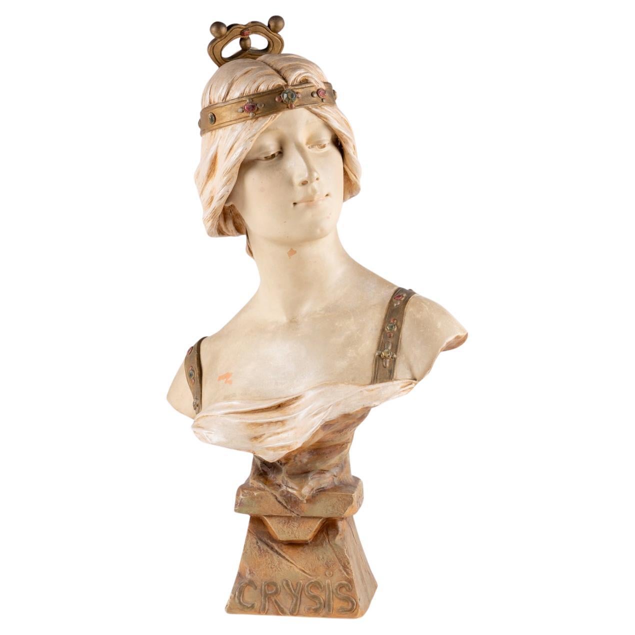 Escultura Art Nouveau de terracota, circa 1900.