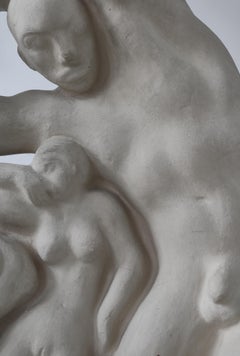 Grande scultura in terracotta Art Nouveau "Zeus & Io" di Kai Nielsen, Danimarca