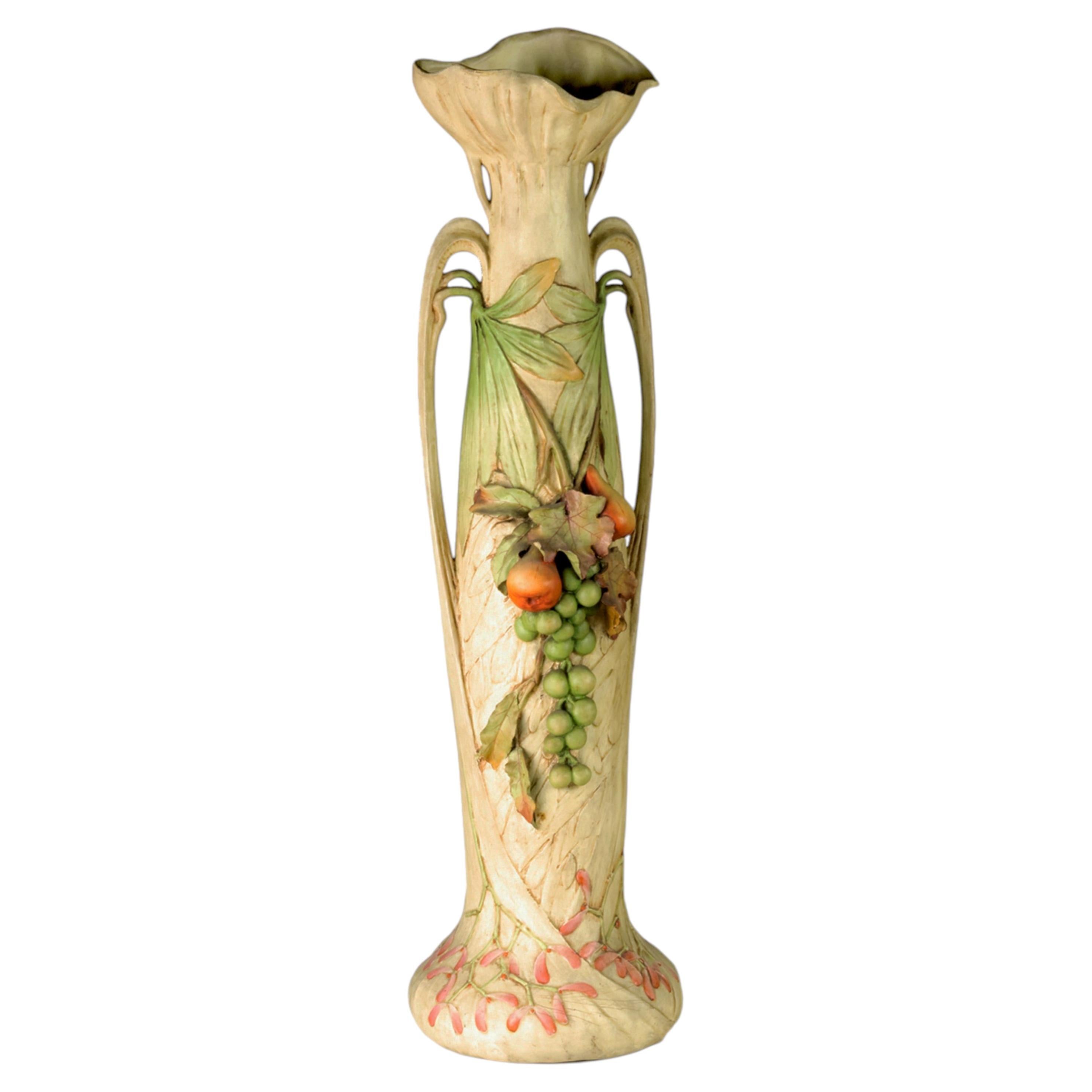 Jarrón Art Nouveau de terracota de Friedrich Goldscheider, 1900