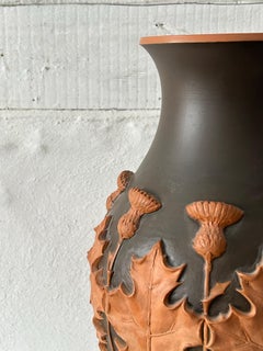 Art Nouveau Terracotta Vase by Valdemar Koch (1852-1902), P. Ipsen, C.1890.