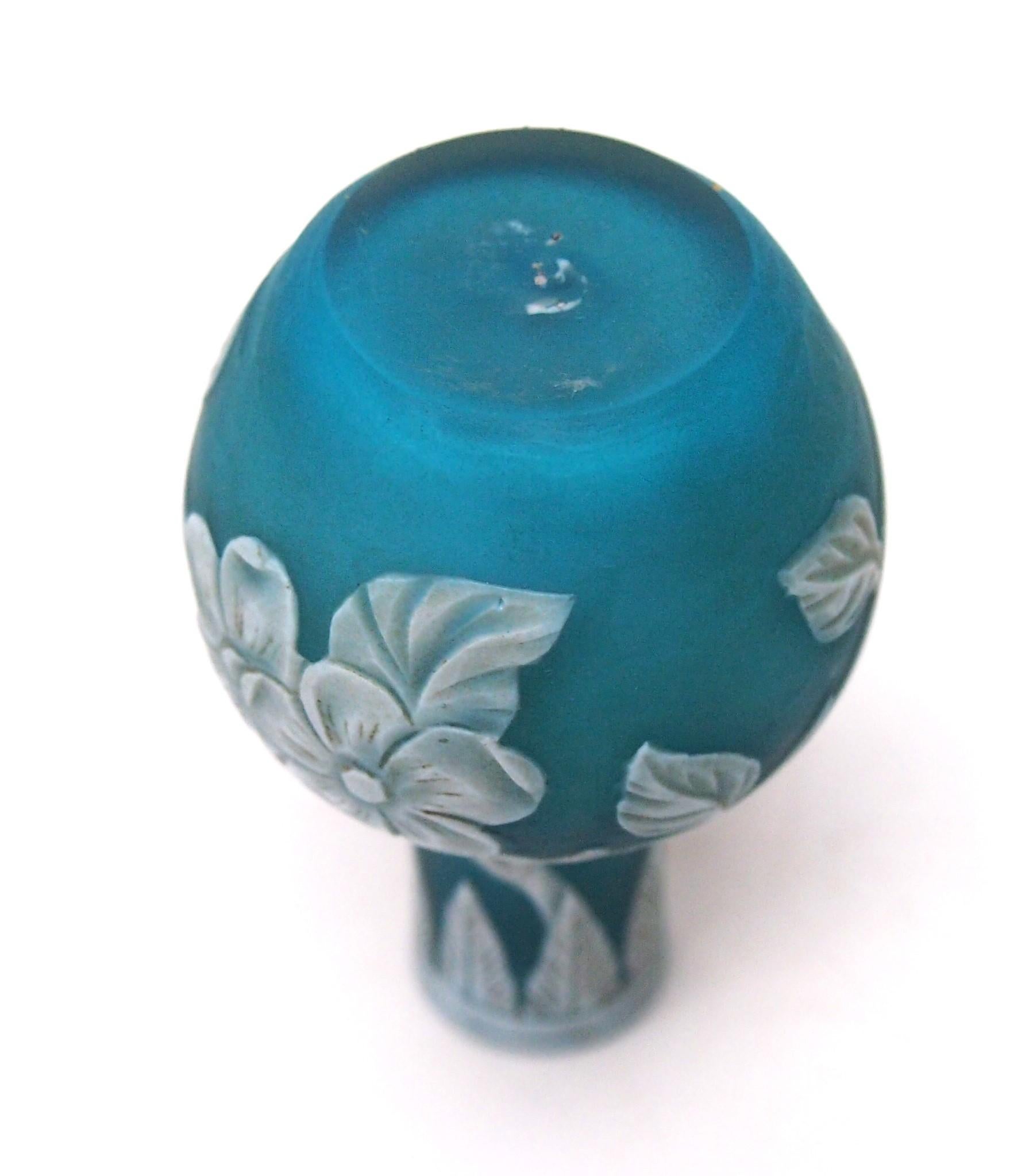 Art Glass Art Nouveau Thomas Webbs  & Sons Wheel Carved Cameo Miniature Glass vase c1880