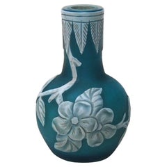 Art Nouveau Thomas Webbs  & Sons Wheel Carved Cameo Miniature Glass vase c1880