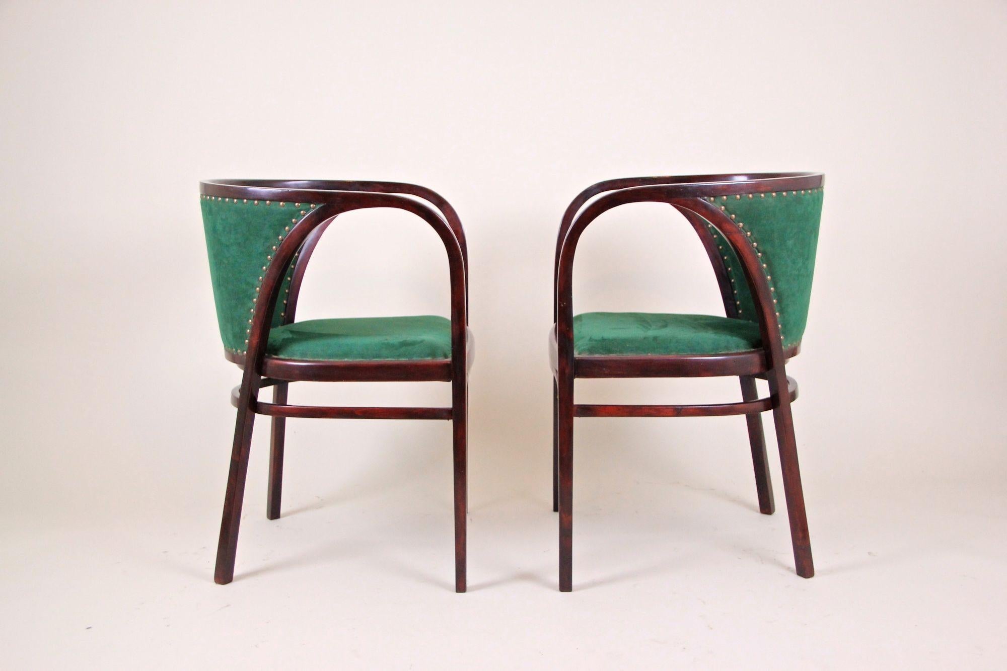 Tissu Suite de sièges et de salon Art Nouveau Thonet Bentwood de M. Kammerer, AT, vers 1910 en vente