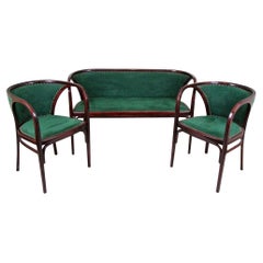Sillería/salón Art Nouveau Thonet de madera curvada de M. Kammerer, AT, ca. 1910