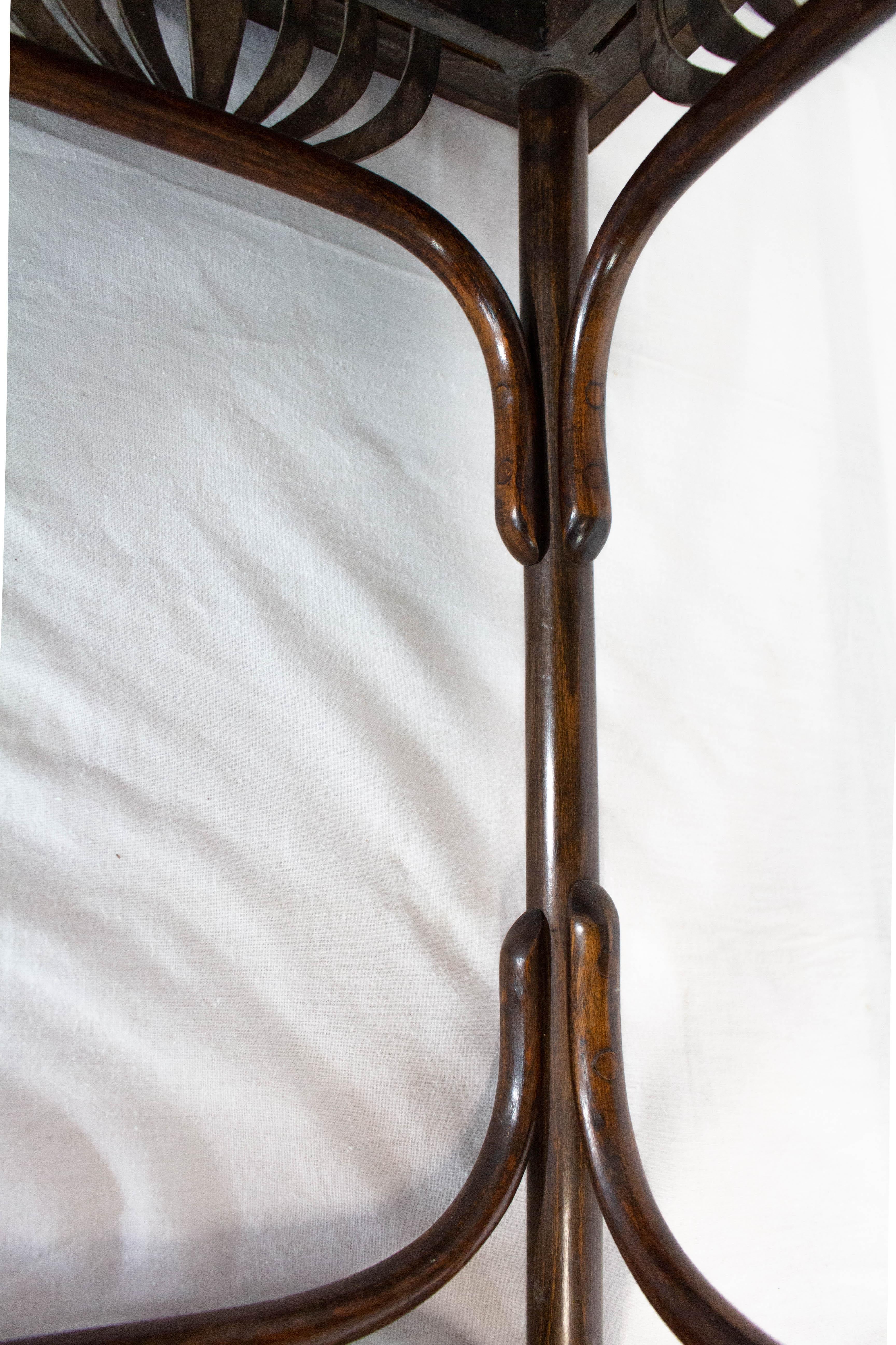 Art Nouveau Thonet Fischel Side Table Palmettes Model, Early 20th Century 4
