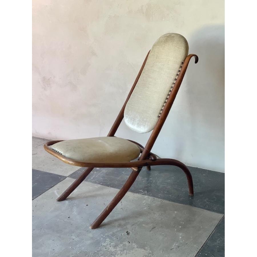 Art Nouveau Thonet Folding Chair with Bentwood Frame, Early 20th Century For Sale 1