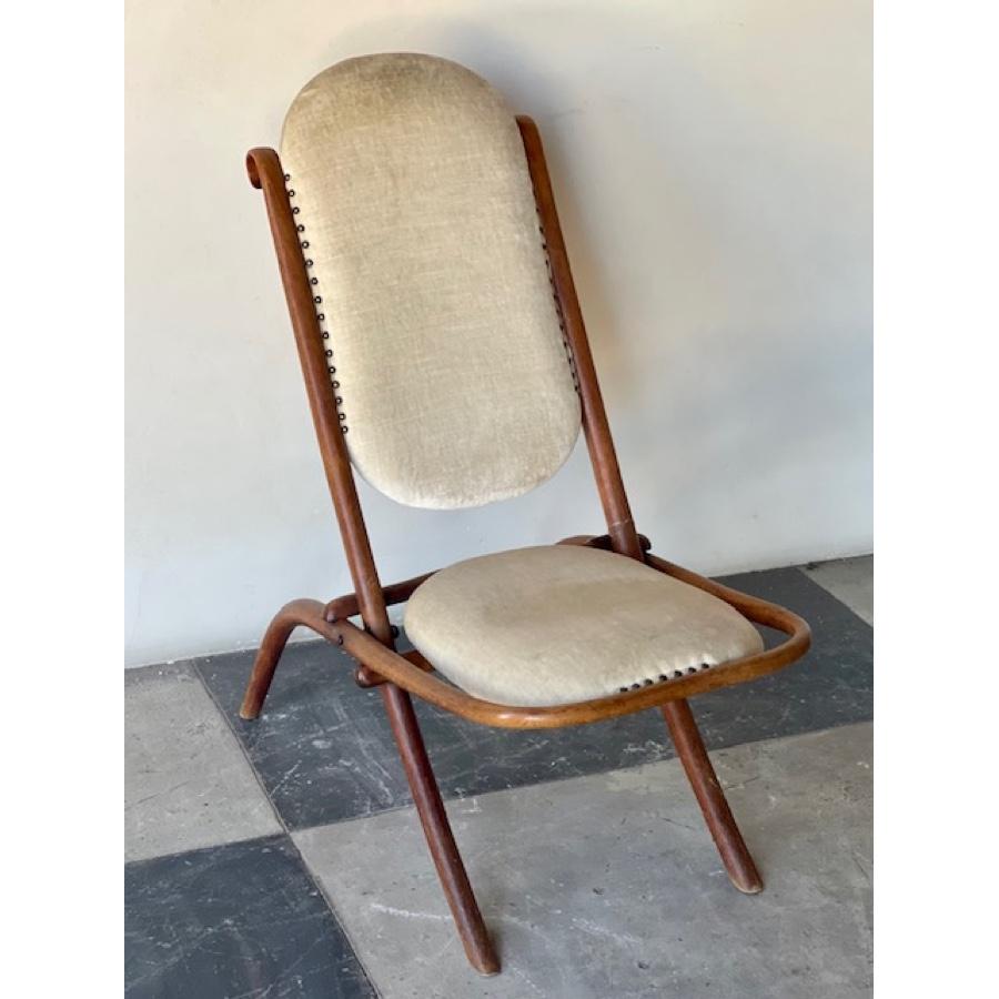 Art Nouveau Thonet Folding Chair with Bentwood Frame, Early 20th Century For Sale 4