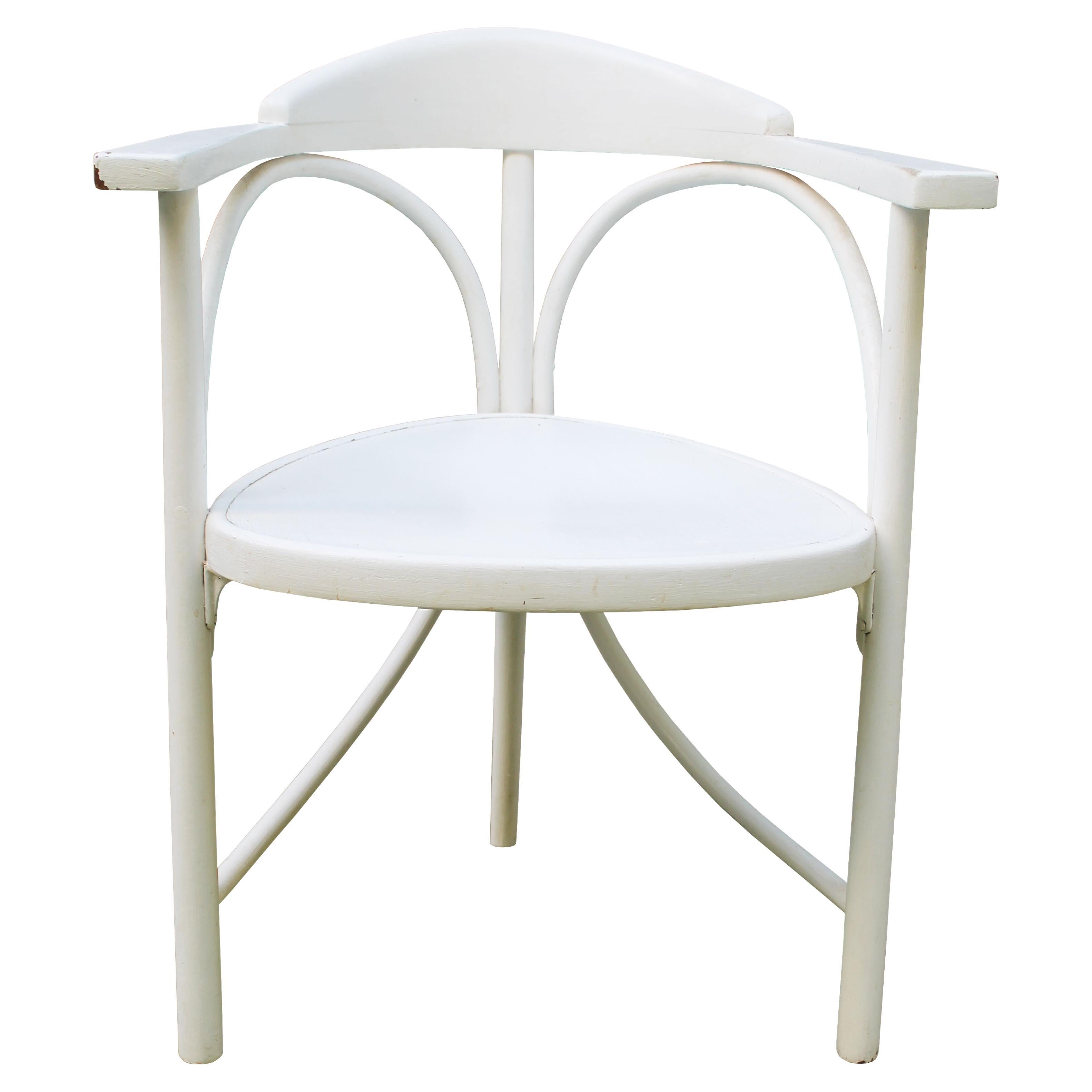 Art Nouveau Three-Legged Chair Model No.81 by Gebrüder Thonet For Sale
