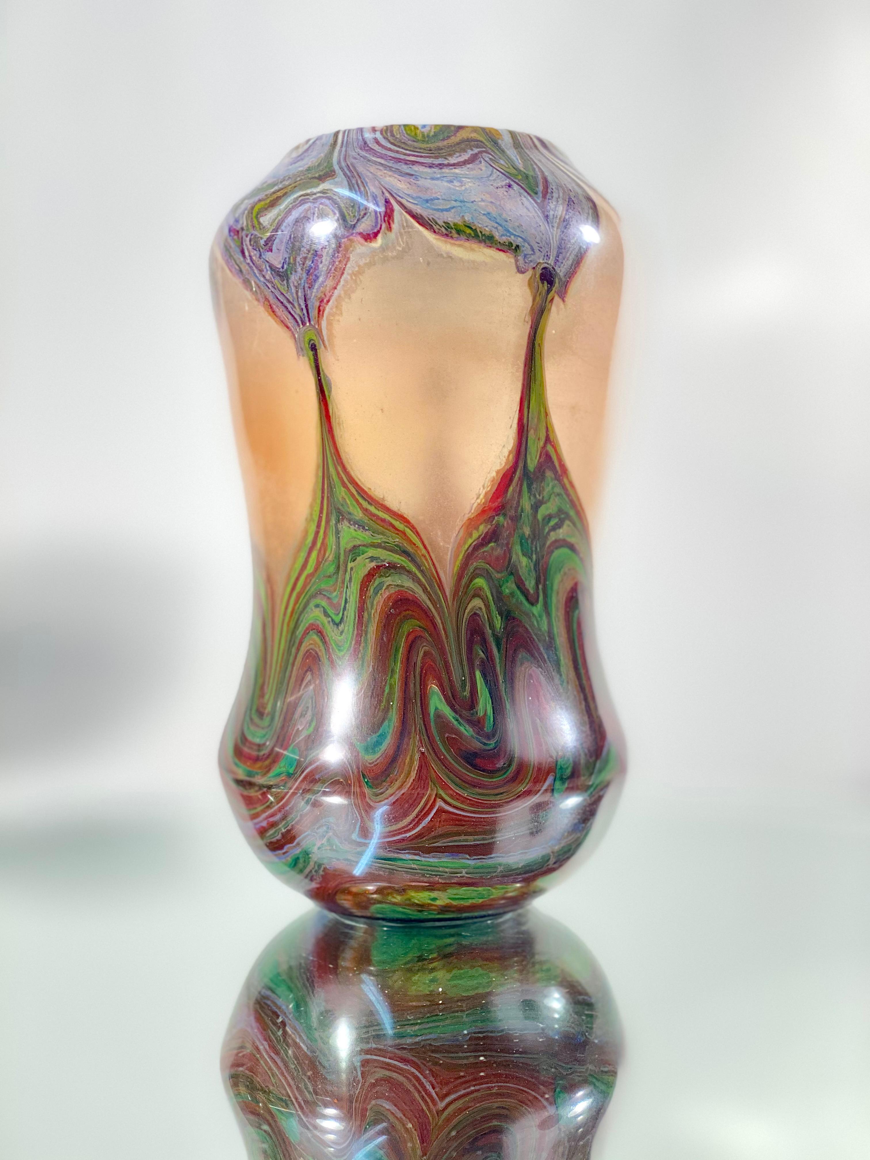 Art Nouveau Tiffany Favrile Paperweight Art Glass Vase by, Tiffany Studios In Good Condition In Englewood, NJ