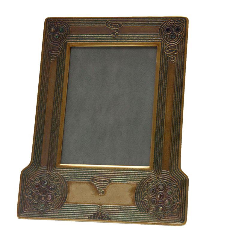 Art Nouveau Tiffany Studios "Abalone" Pattern Picture Frame