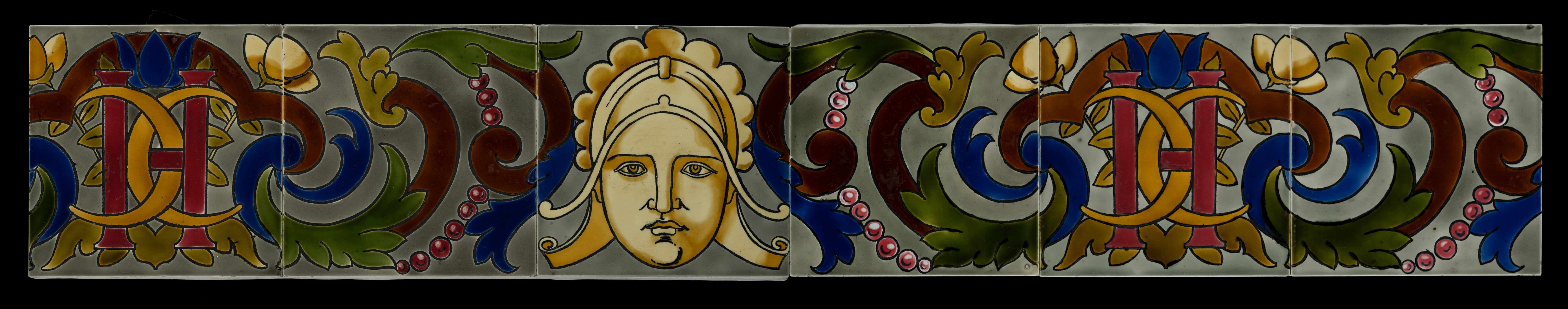 Art Nouveau Tile Panel Utschneider Sarreguemines C 1905 For Sale 2