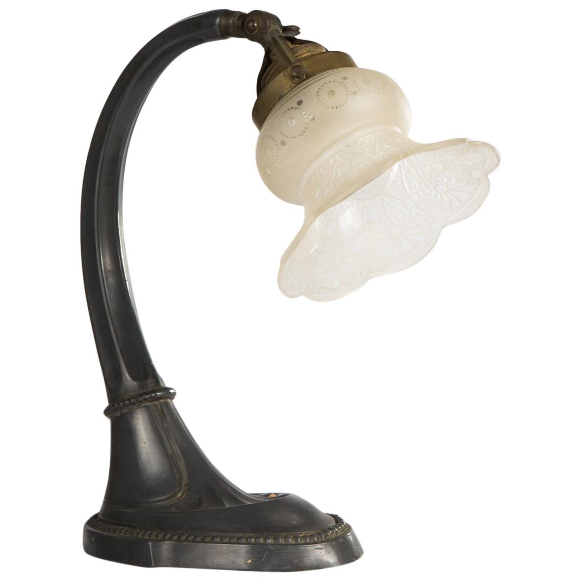 Art Nouveau Tin Table Lamp at 1stDibs