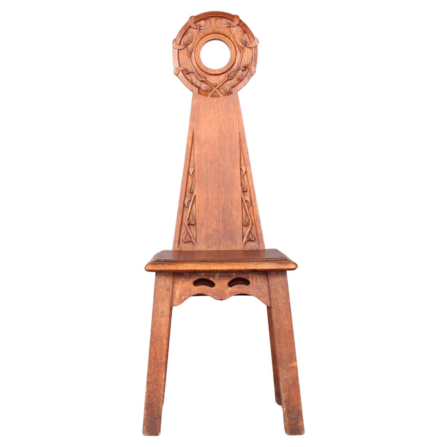 Art nouveau totem chair
