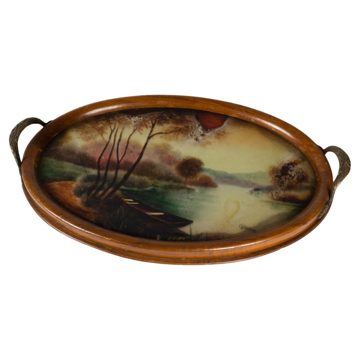 Art Nouveau Tray by Germonde, 1900s For Sale