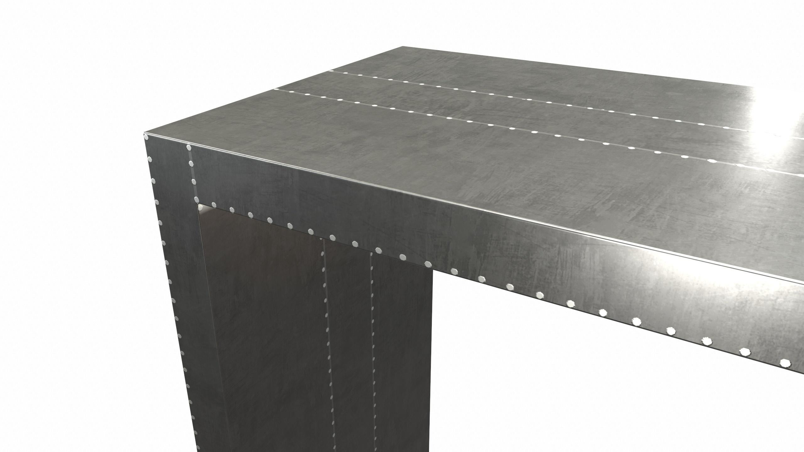 Autre Tables à plateaux rectangulaires Art Nouveau en bronze blanc lisse  en vente