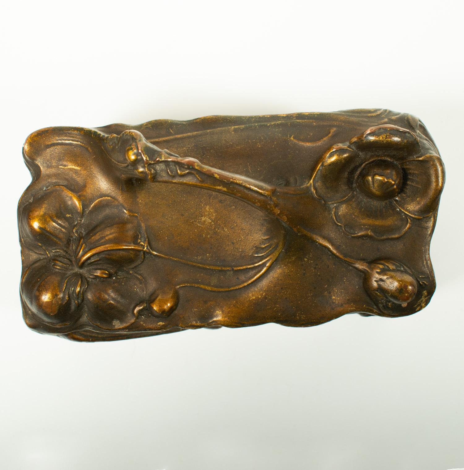 American Art Nouveau Trinket Box - marked 