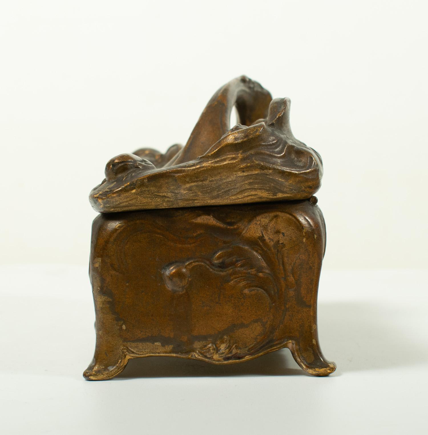 Art Nouveau Trinket Box - marked 