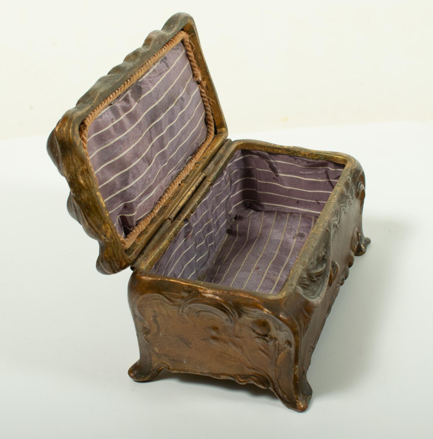 Art Nouveau Trinket Box - marked 